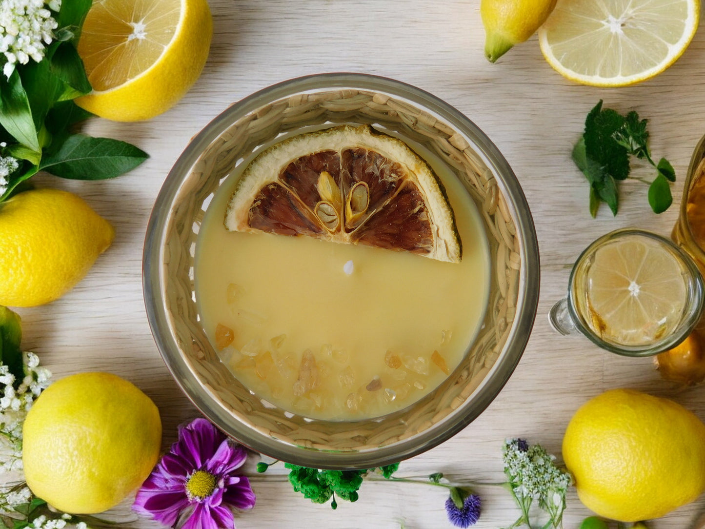 Vela «Citronela» - Repelente artesanal con lima