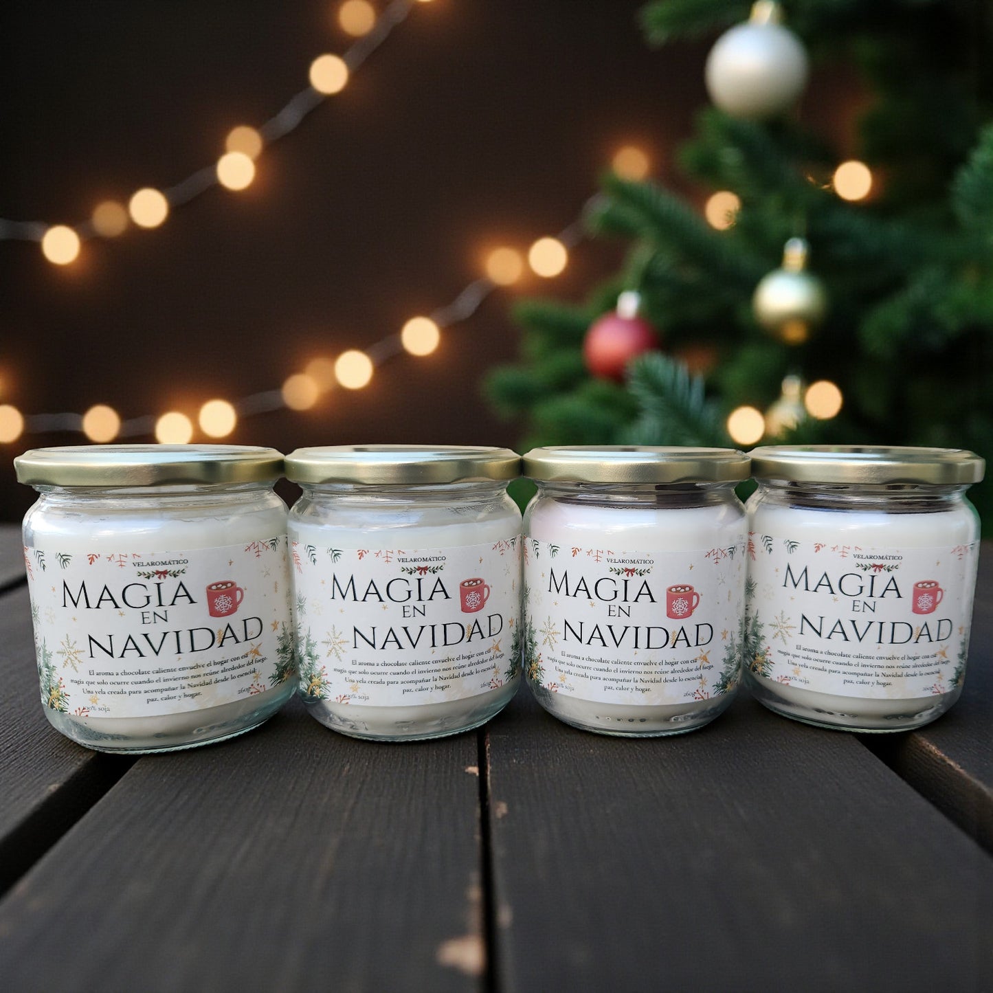 Magia en Navidad – Vela aromática de Chocolate Suizo